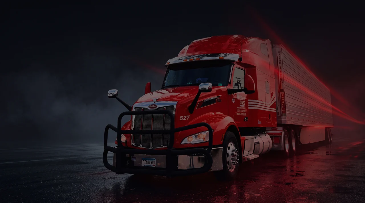 Red Wilson Lines tractor and trailer