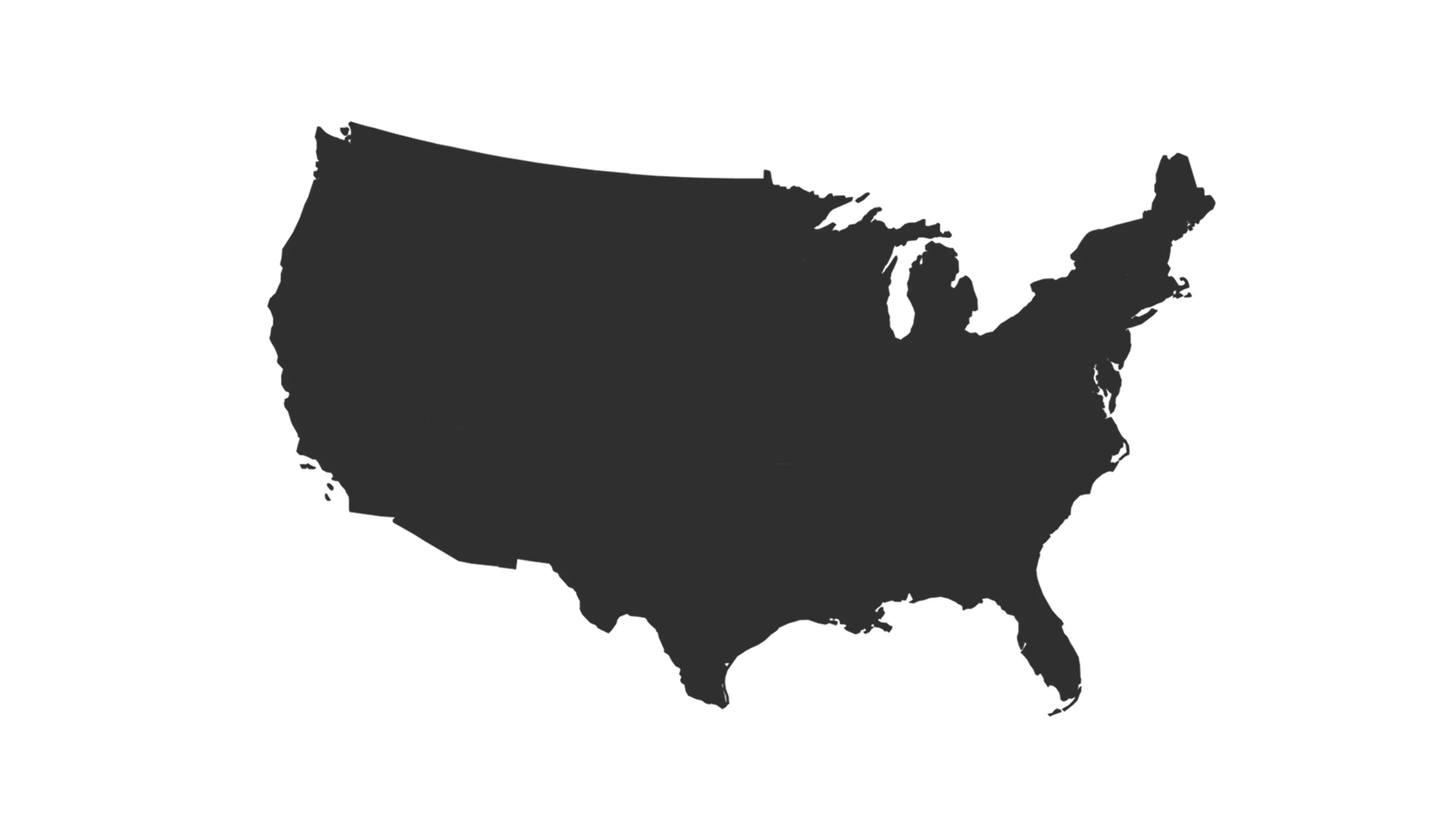 Map of the continental United States