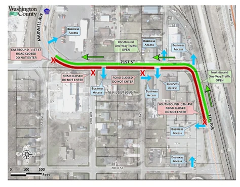 Stay alert! Road closures due to construction are happening.
